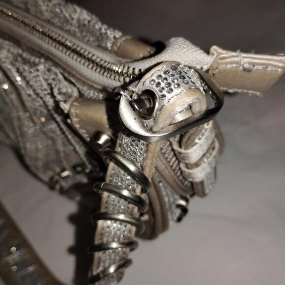 Zara -medium - shoulder bag-grays silver color metal plated styles - Picture 6 of 8